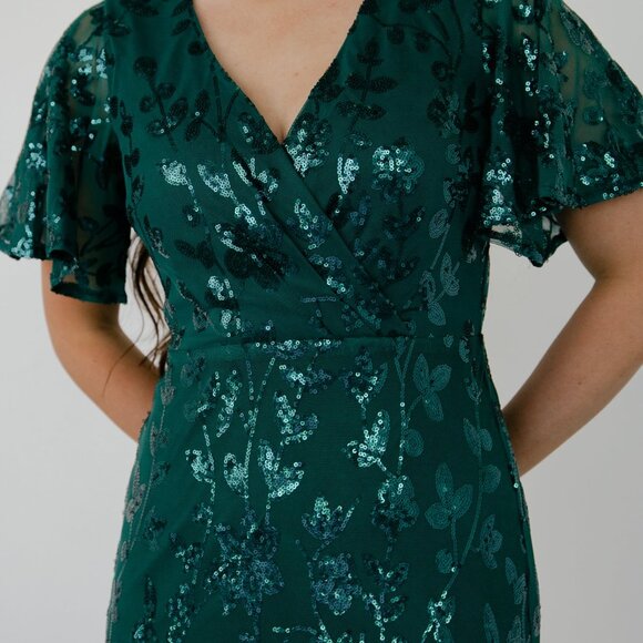 Baltic Born Esme Sequin Dress | Emerald Size LL - NWT - Picture 2 of 5
